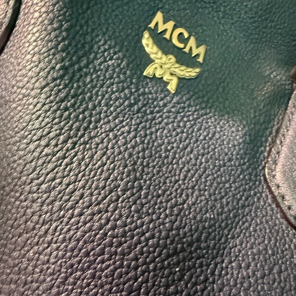 MCM Navy Leather Satchel - Picture 13 of 13